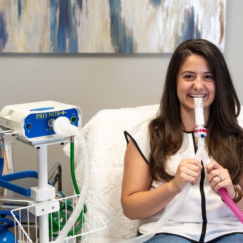 Pro-Nox™ is an FDA-cleared analgesic gas delivery system that administers a fixed 50/50 blend of nitrous oxide (commonly known as "laughing gas") and oxygen.