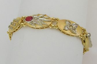 14K Diamond Ruby Spice Islands Bracelet / 3