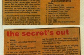 UBC Cinnamon Bun Recipe 1989