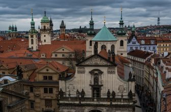 Looking out over Prague