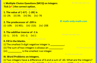 6th Grade Integers Worksheet | Word Problems | True / False