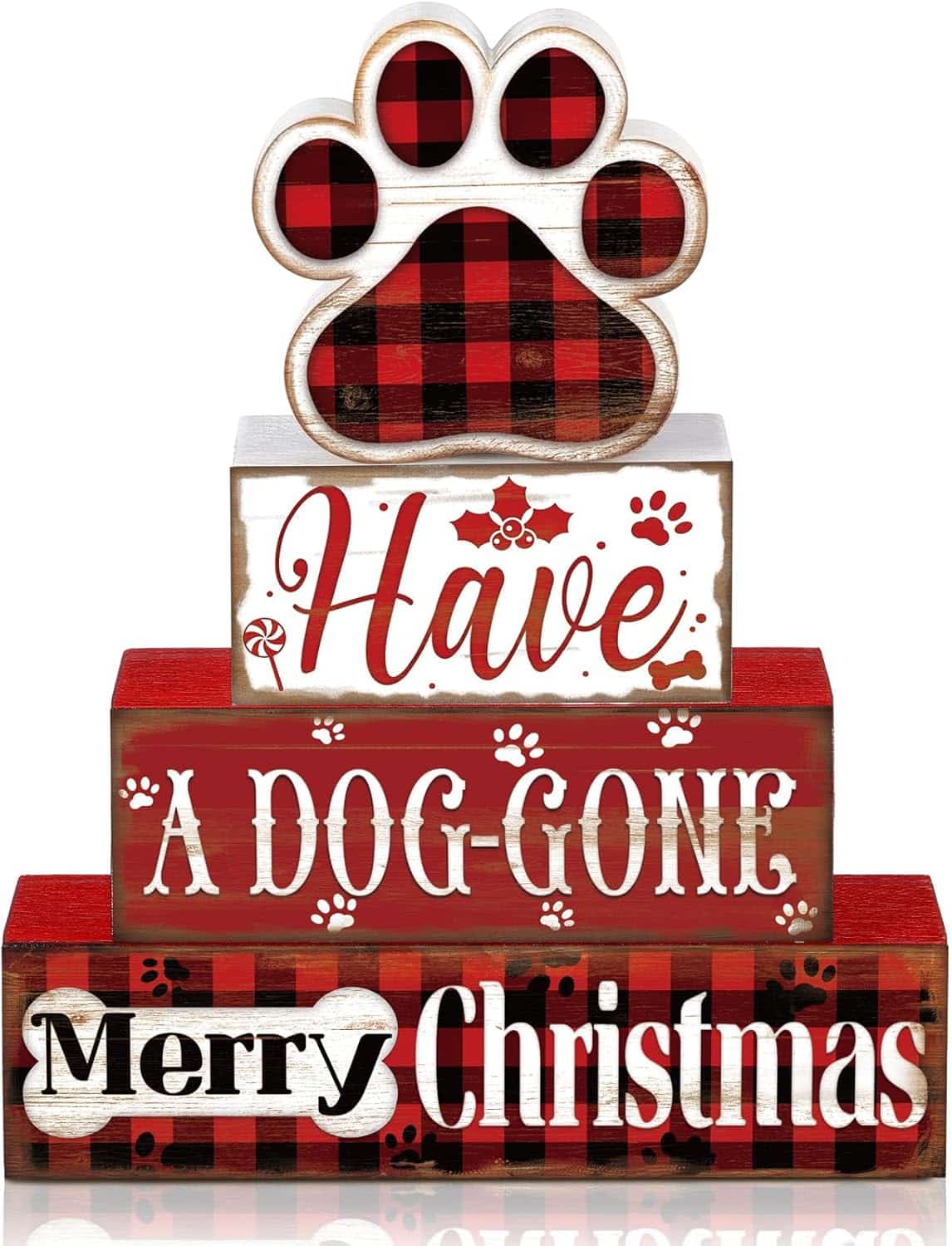 Christmas Dog Table Decor - Have a Dog-Gone Wooden Decorative Signage