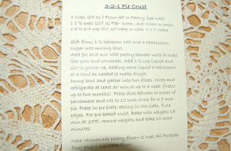 I just came from pie crust class, with a great cook from my Bible Class.