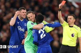 Idrissa Gueye: Everton midfielder sent off striking team-mate Michael Keane