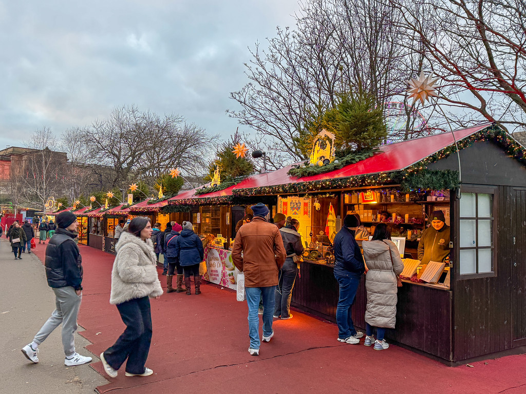 West Princes Street Gardens Christmas market in Edinburgh