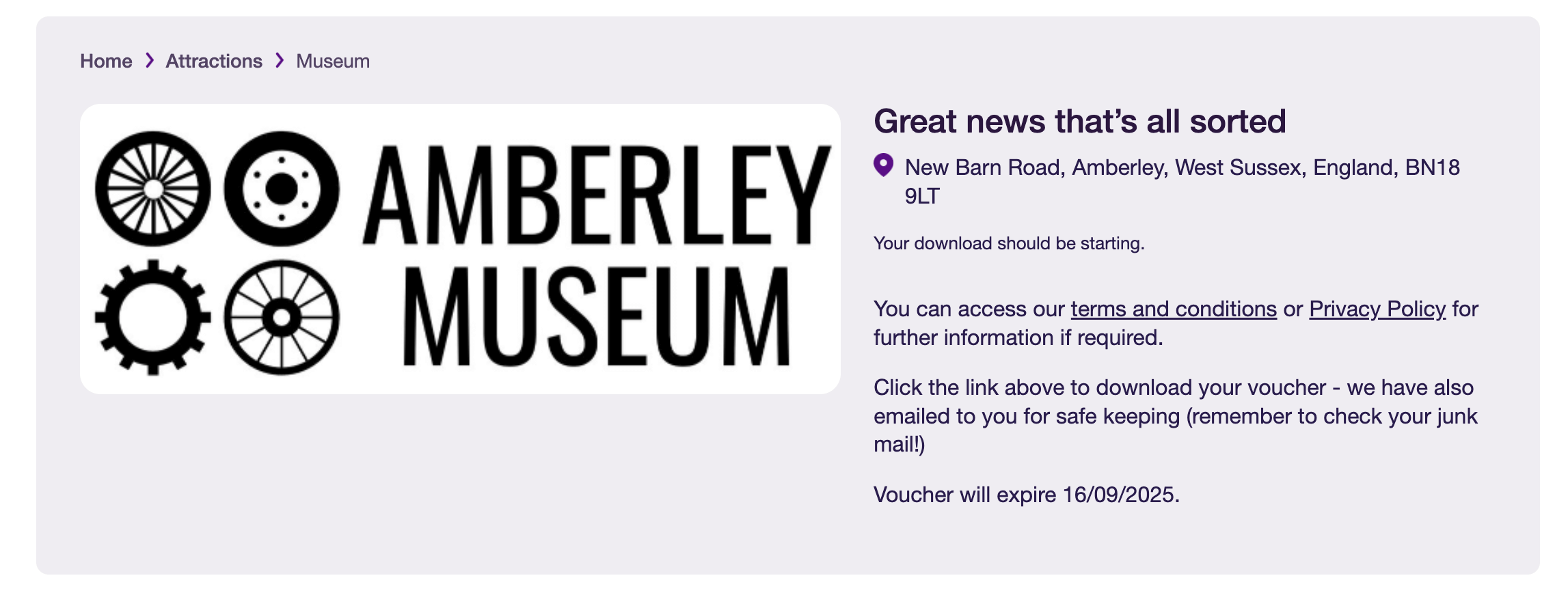 free pass to amberley museum