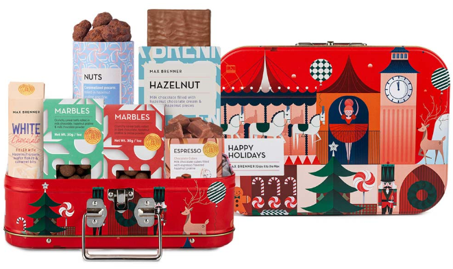 Max Brenner Happy Holiday Suitcase Tin
