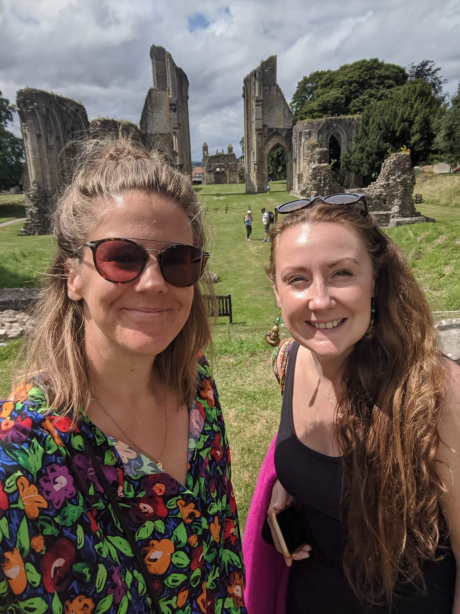 Me and Helen at Glastonbury Abbey