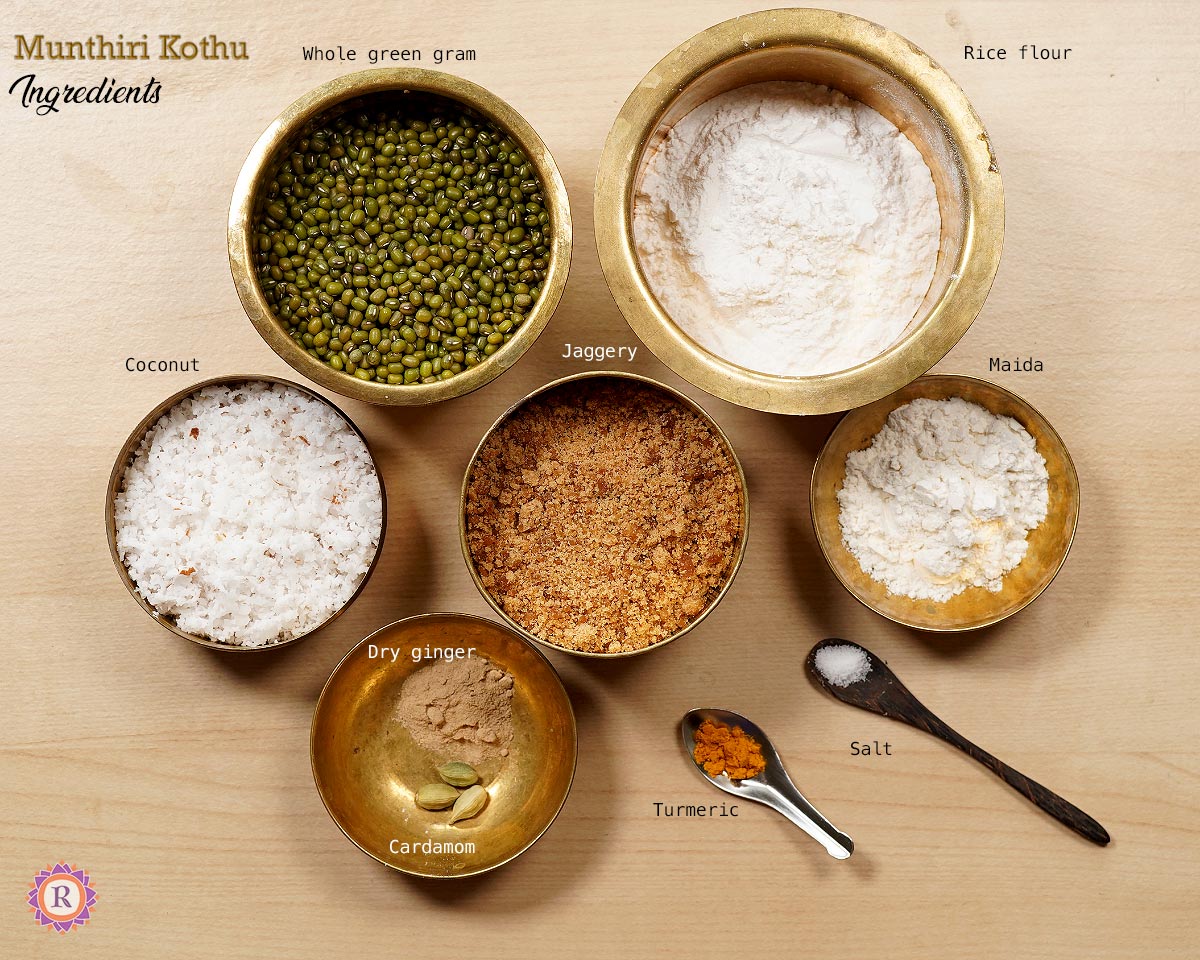 Ingredients to make Munthiri kothu