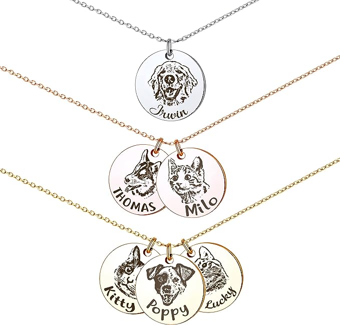 Personalized Pet Portrait Necklace
