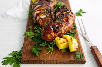 Pineapple Aji Amarillo Glazed Pork Tenderloin