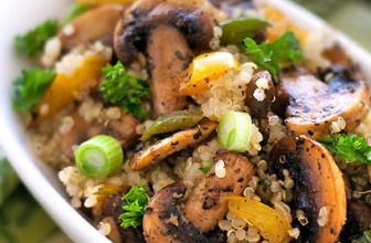 Quinoa Pilaf Style with Mushrooms
