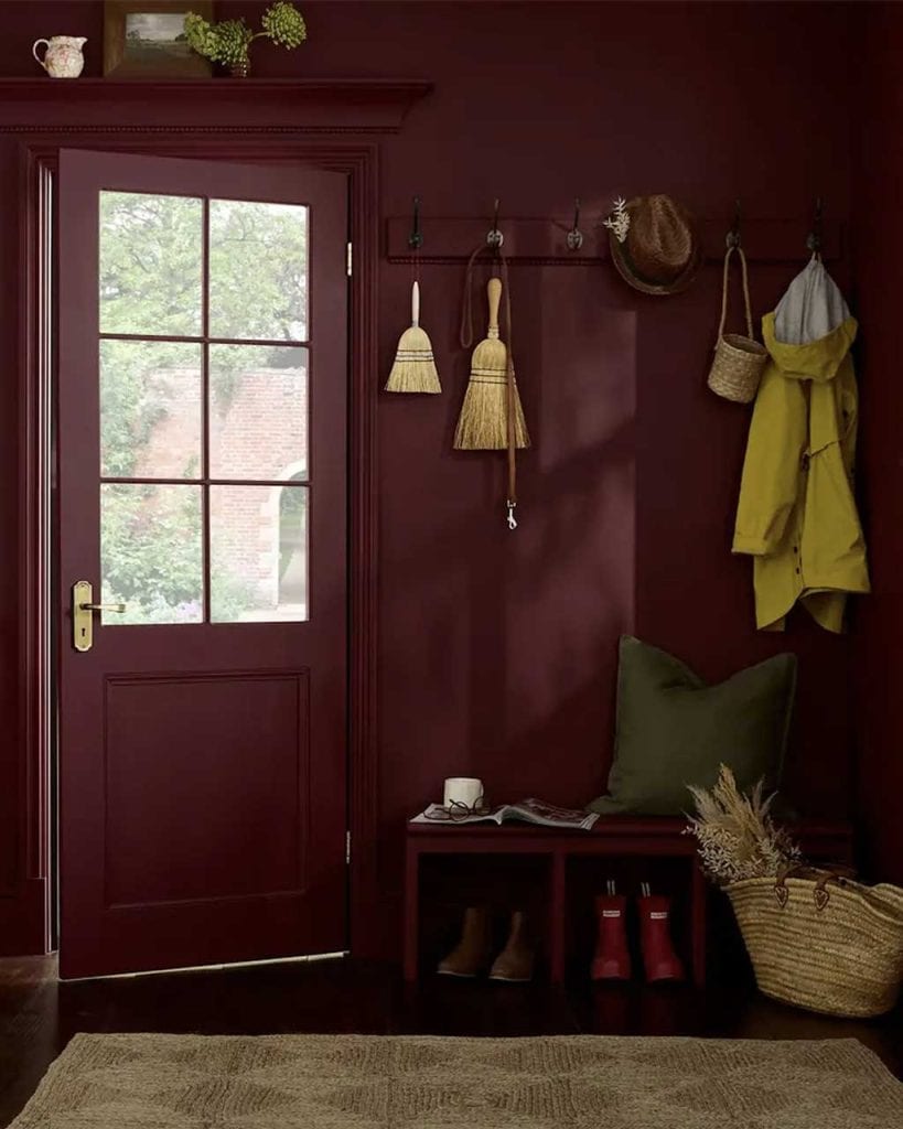 Best Burgundy Paint Colours: Divine Damson by Graham & Brown