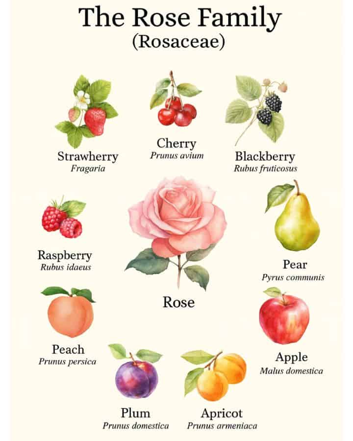 a collection of fruits in the rose family (Rosaceae)