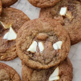 Gluten free white chocolate and gingerbread cookies.