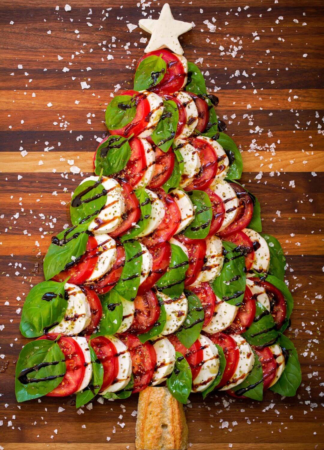caprese salad christmas tree appetizer recipe