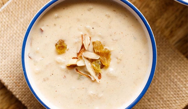 instant pot rice pudding in a bowl.