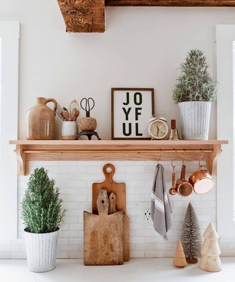 kitchen christmas decor ideas mini trees