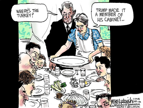 A cartoon by Mike Luckovich.