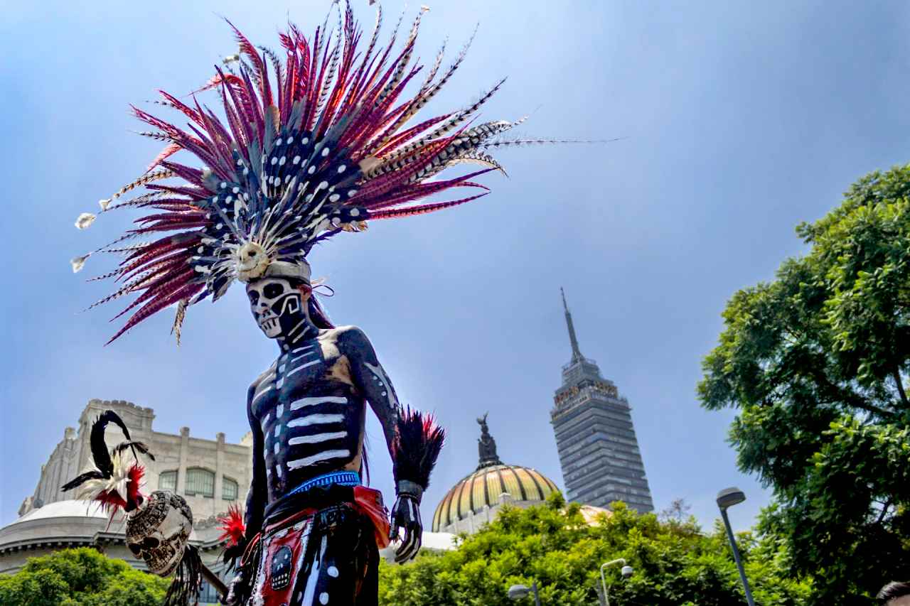 Shaman at the Zócalo in Mexico City. Image by Jon on pexels