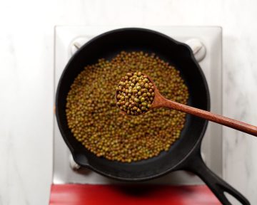 Easy Munthiri kothu recipe - Roasted green gram