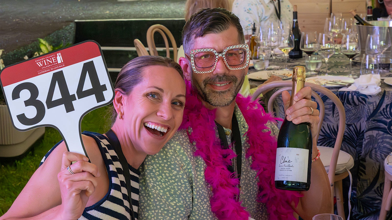  Bidders at Cline Cellars for the 2025 Sonoma County Wine Celebration charity auction.