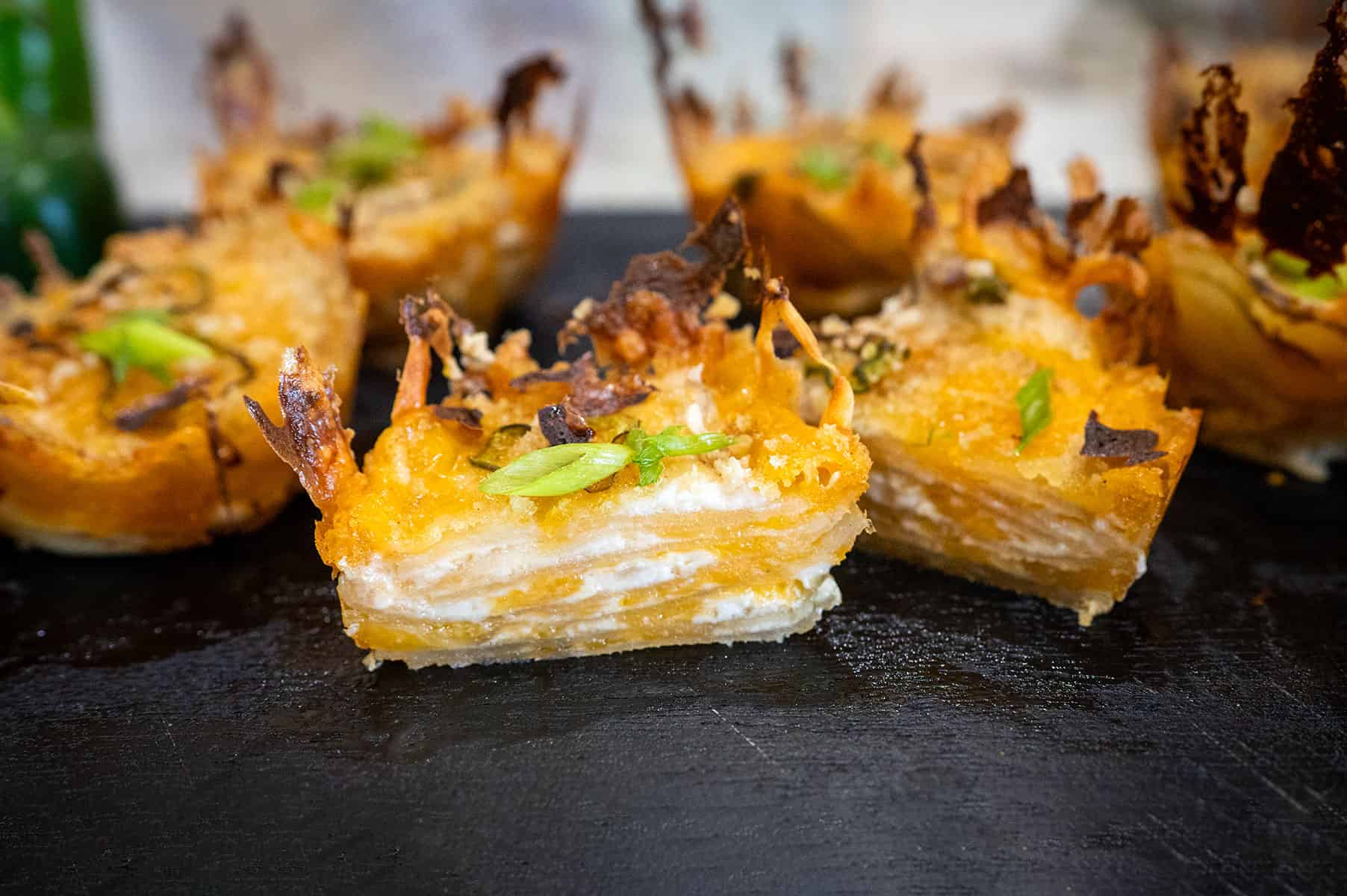 Inside layers of Potato Stacks.