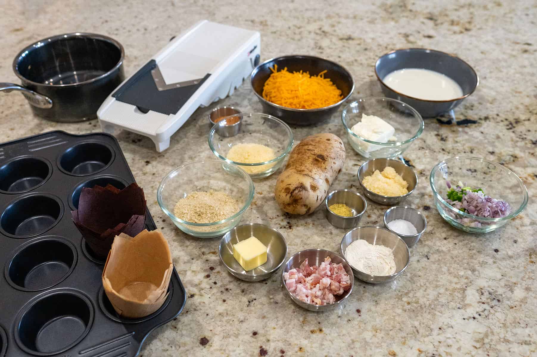 Ingredients for Potato Stacks.