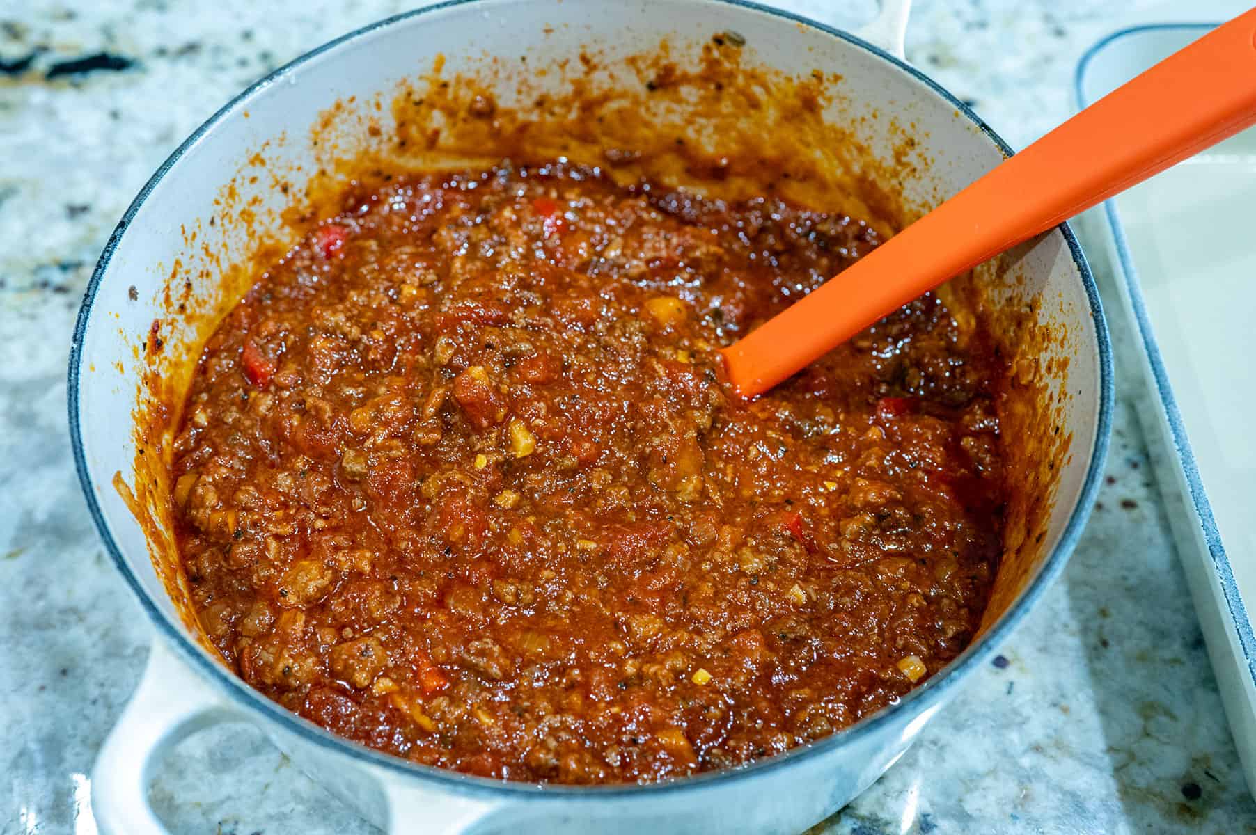 homemade meat sauce.