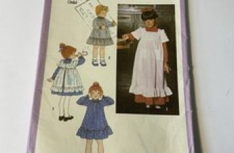 Vintage Simplicity Sewing Pattern 1980s Girl Dresses Church Size 8 Cut Complete