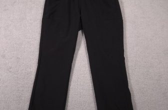 Cherokee Scrub Pants Womens Petite Medium Black Elastic Waist Cargo Pockets Work
