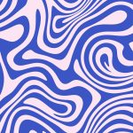 Abstract Wavy Fluid Pattern – Psychedelic Optical Illusion Background Vector.