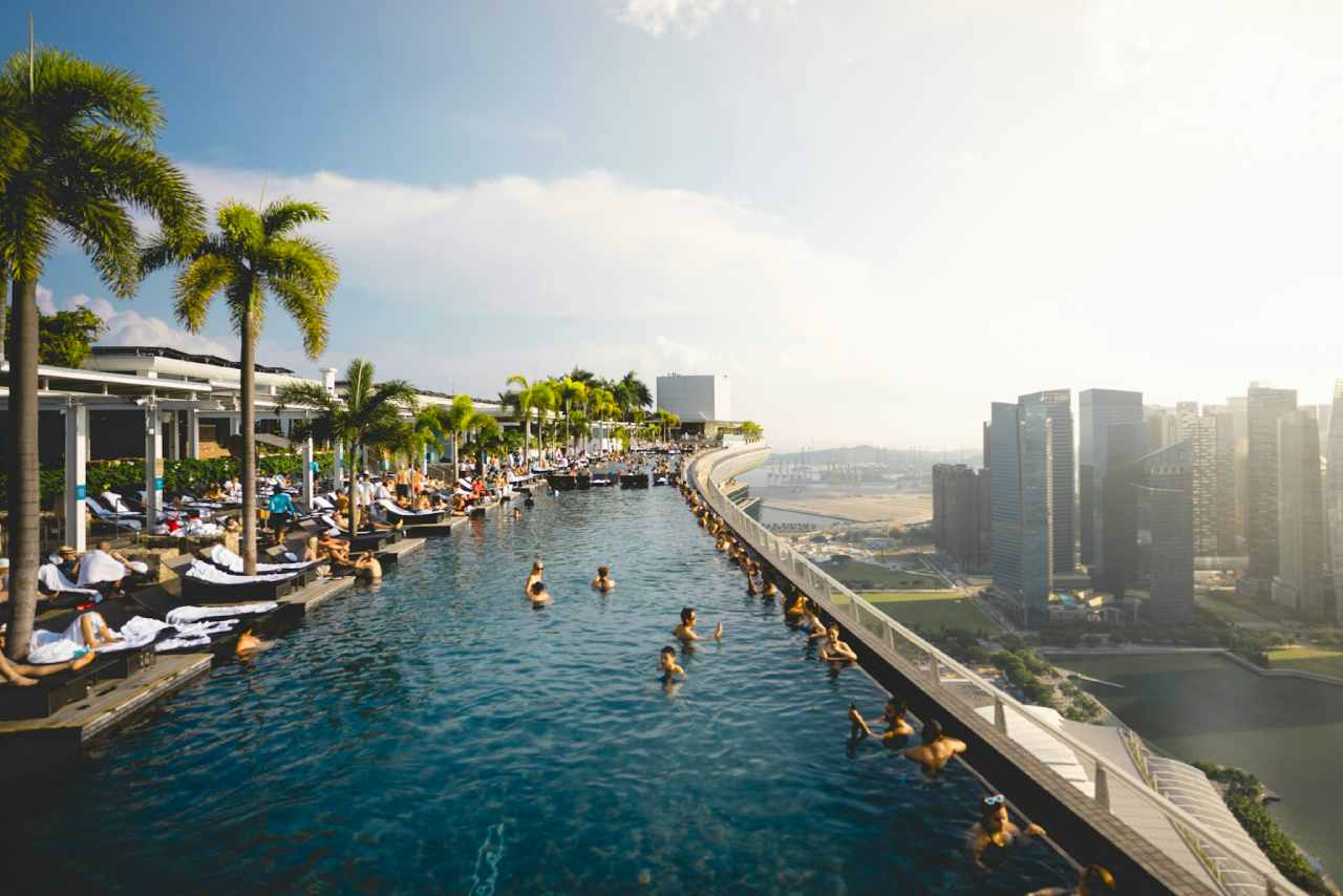 Marina Bay Sands pool view photo by Will Truettner on unsplash