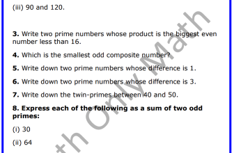 5th Grade Worksheet on Prime and Composite Numbers | Answers