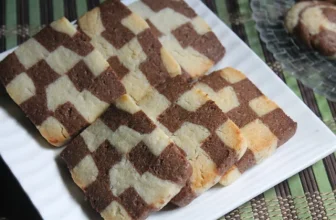 Eggless Checkerboard Cookies Recipe