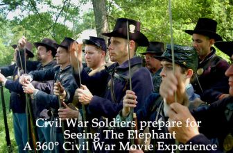 Civil War soldiers, prepare for battle. Civil War reenactment. 360° Movie Experience, Seeing The Elephant