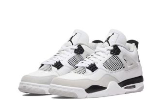 New Air Jordan Retro 4 Mid Military Black White Size UK 3-10 xmas Gift ϑ