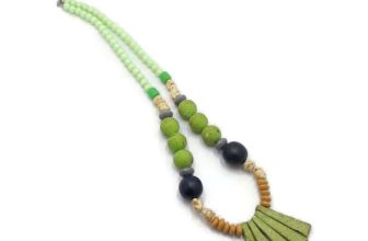 Jewelry Women Necklace Vintage Of Beads Green Handmade Primitive Fashion Elegant