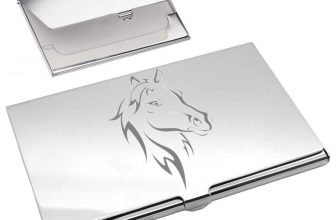Personalised Horses Head Design Business Credit Card Holder, Engraved Gift