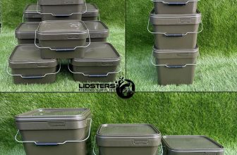 Lidsters Fishing Square Bucket 5L 10L 17L Litre Carp Fishing Bait Buckets