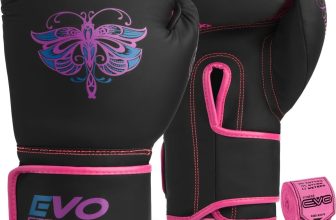 EVO Fitness Ladies Matte Pink Boxing Gloves Martial Arts Kick Boxing Sparring