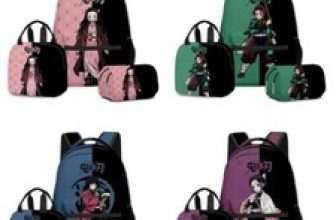 UK Demon Slayer Backpack Kids School Bag Lunch Bag Pencil Case Travel Rucksack//