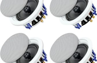 Herdio 4x 6.5″ Speakers Bathroom Kitchen Ceiling Speakers Wall Mounted Speakers