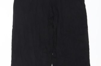 Matalan Maternity Black Wide-Leg Jersey Trousers Size 14