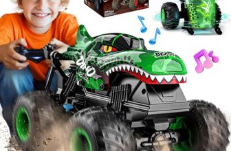 1:20 RC Monster Truck for Kids 3+ – 360° Spin, Drift, LED Lights & Music Toy