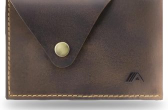 A-SLIM Tsuki Business Card Holder || Minimalist Leather Wallet for Raw Tan