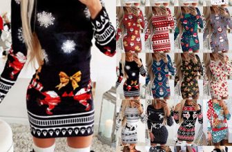 Christmas Women Long Sleeve Bodycon T-Shirt Dress Ladies Xmas Party Fancy Dress