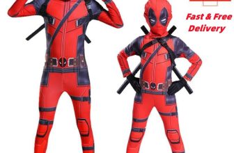 Deadpool Costume Cosplay Kids Bodysuit Boy Children’s Day Fancy Dress Party Xmas