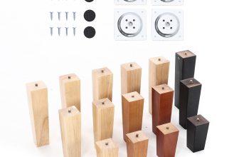 4pcs 10/16/20cm Wooden Furniture Square Tapered Feet Legs For Bed Stools Sofa