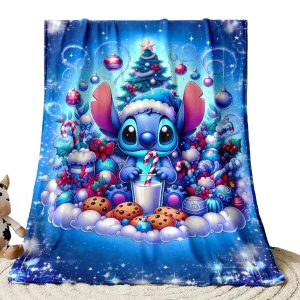 Stitch Throw Blanket Movie Cozy Soft Lightweight Bedroom Sofa Travel Gift